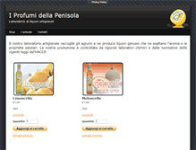 Tablet Screenshot of iprofumidellapenisola.com